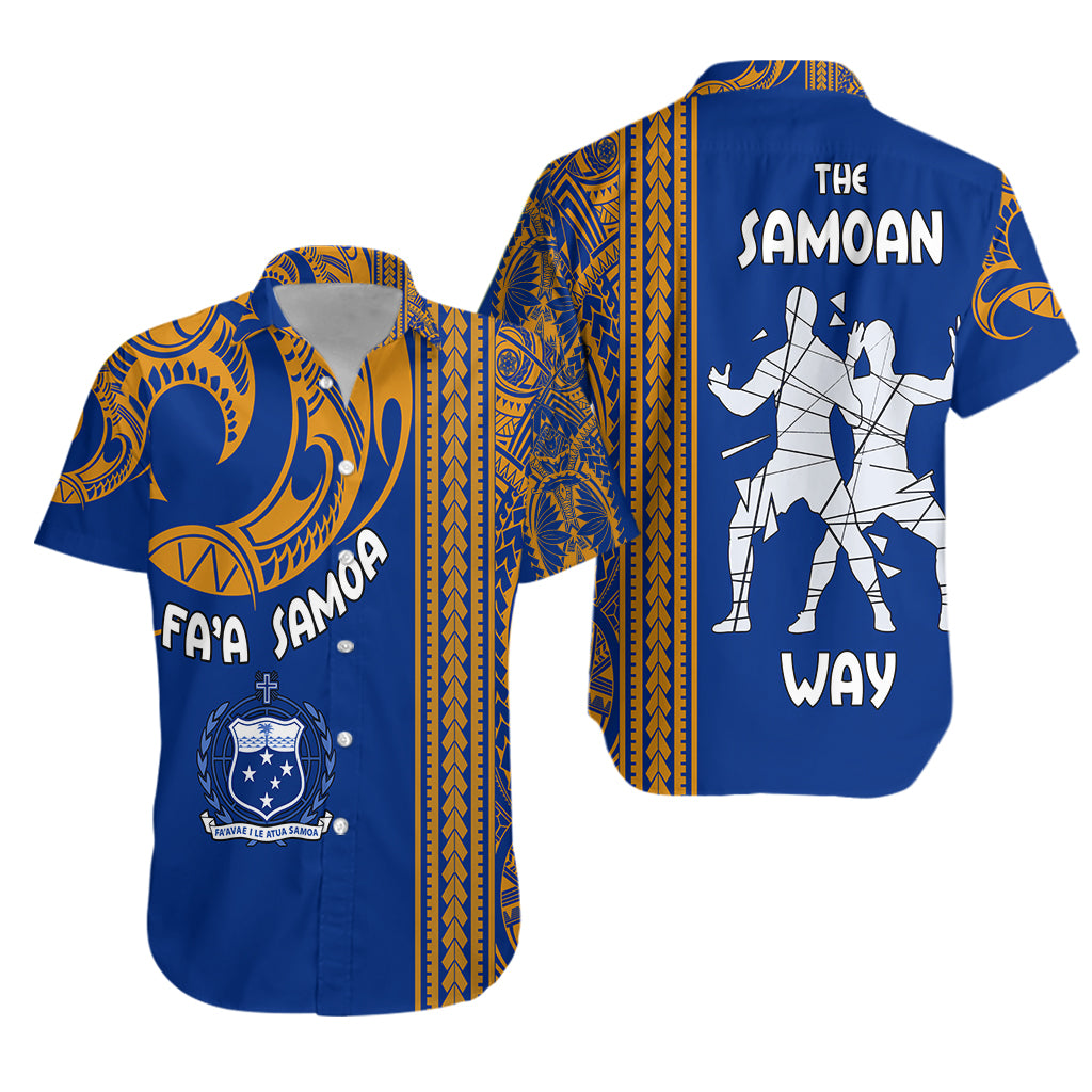 Fa'a Samoa - The Samoan Way Siva Tau Blue Hawaiian Shirt LT7 Unisex Blue - Polynesian Pride