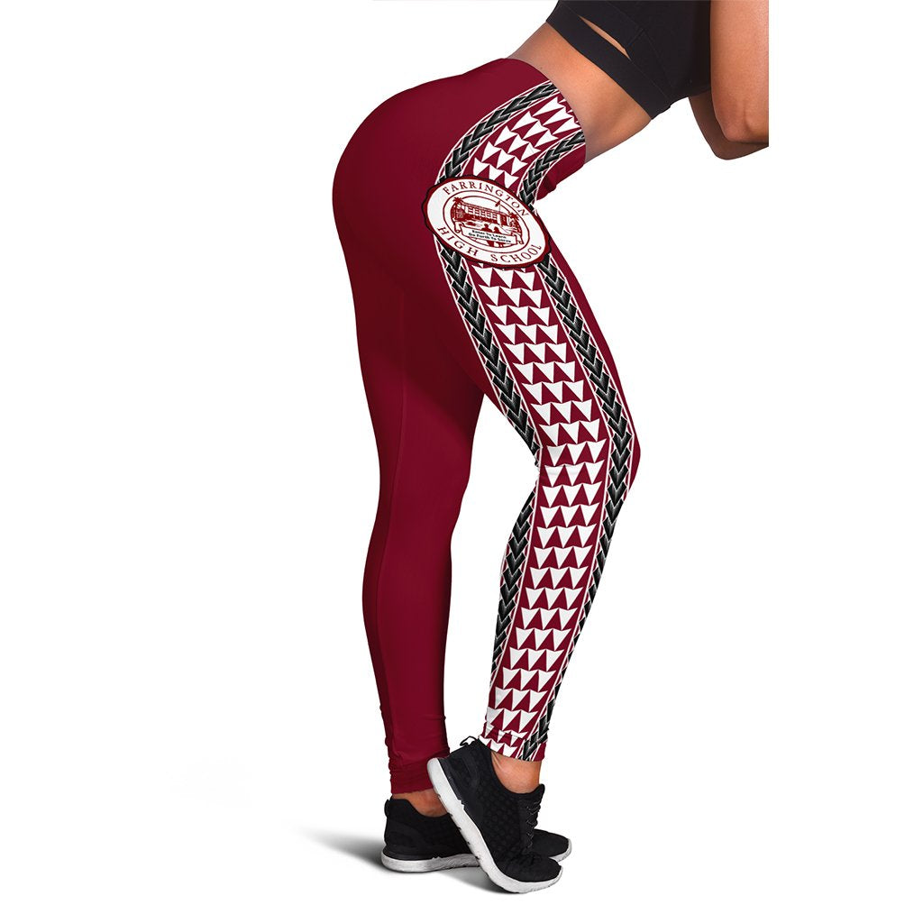 Hawaii - Farrington High Women's Leggings - AH Red - Polynesian Pride