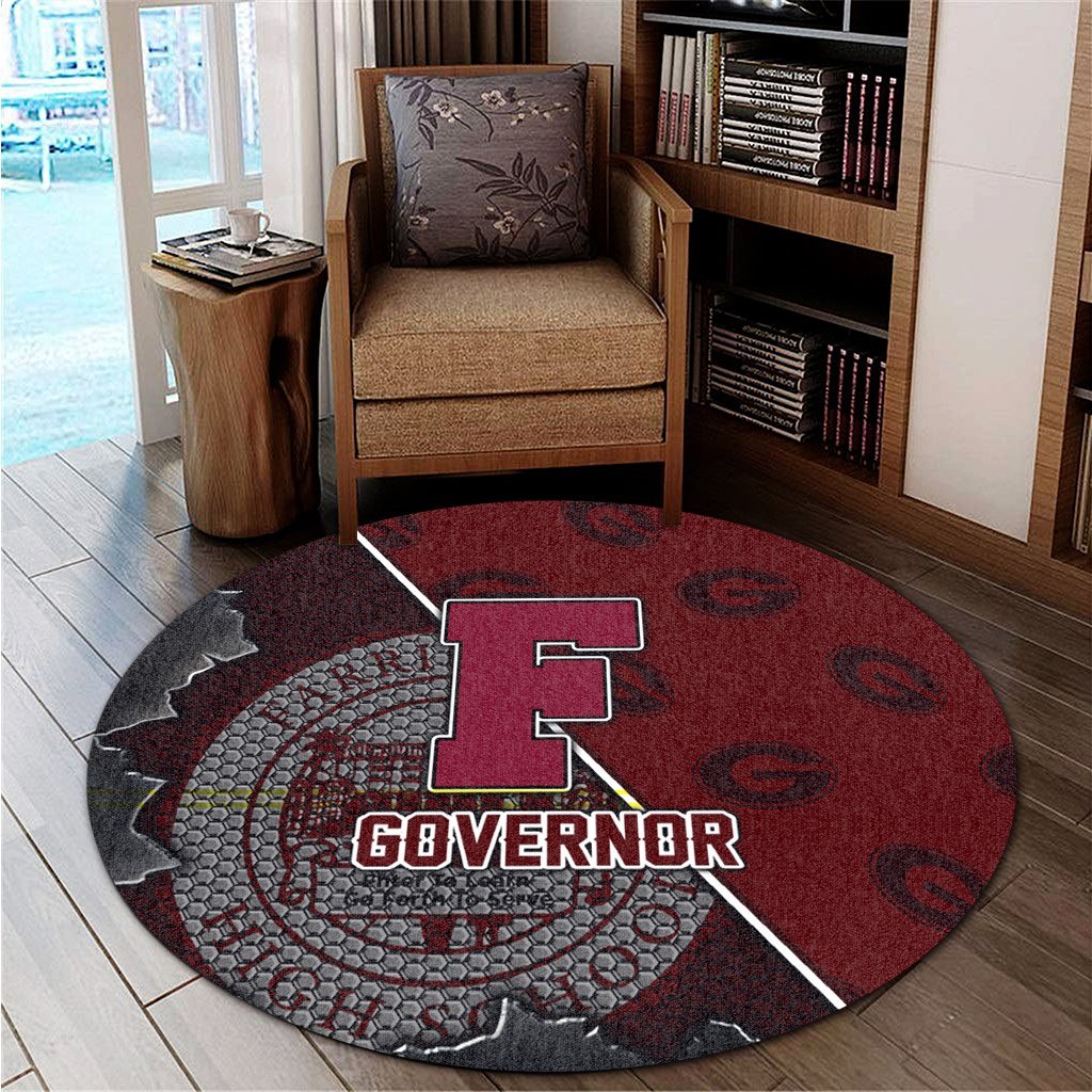 Hawaii - Farrington High Round Carpet - AH Round Carpet Red - Polynesian Pride