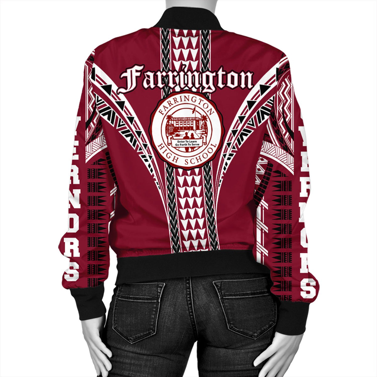 Hawaii Bomber Jacket - Farrington High Bomber Jacket AH - Polynesian Pride