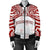 Hawaii Bomber Jacket - Kanaka Farrington High School Women's Bomber Jacket Demodern Style AH White - Polynesian Pride