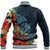 Hawaii Turtle Shark Manta Ray Hibiscus Plumeria Baseball Jacket - AH - Polynesian Pride