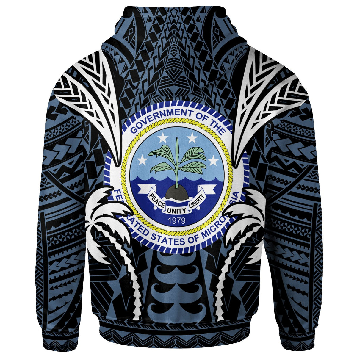 Federated States of Micronesia Zip up Hoodie Blood Runs Through My Veins Style Flag - Polynesian Pride