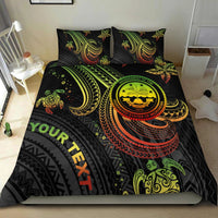 Federated States of Micronesia Custom Personalised Bedding Set - Reggae Turtle - Polynesian Pride