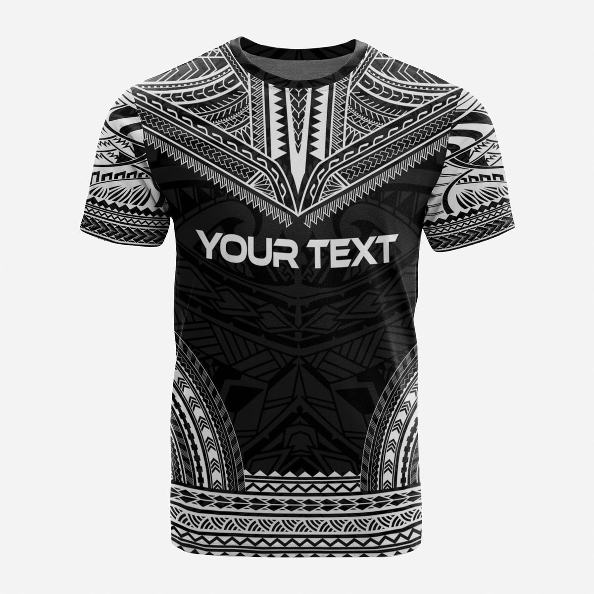 Federated States of Micronesia Custom T Shirt F S M Seal Polynesian Chief Tattoo Black Version - Polynesian Pride