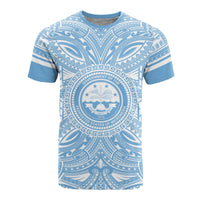 Federated States of Micronesia T Shirt FSM Coat of Arms Polynesian Flag Color Unisex Blue - Polynesian Pride