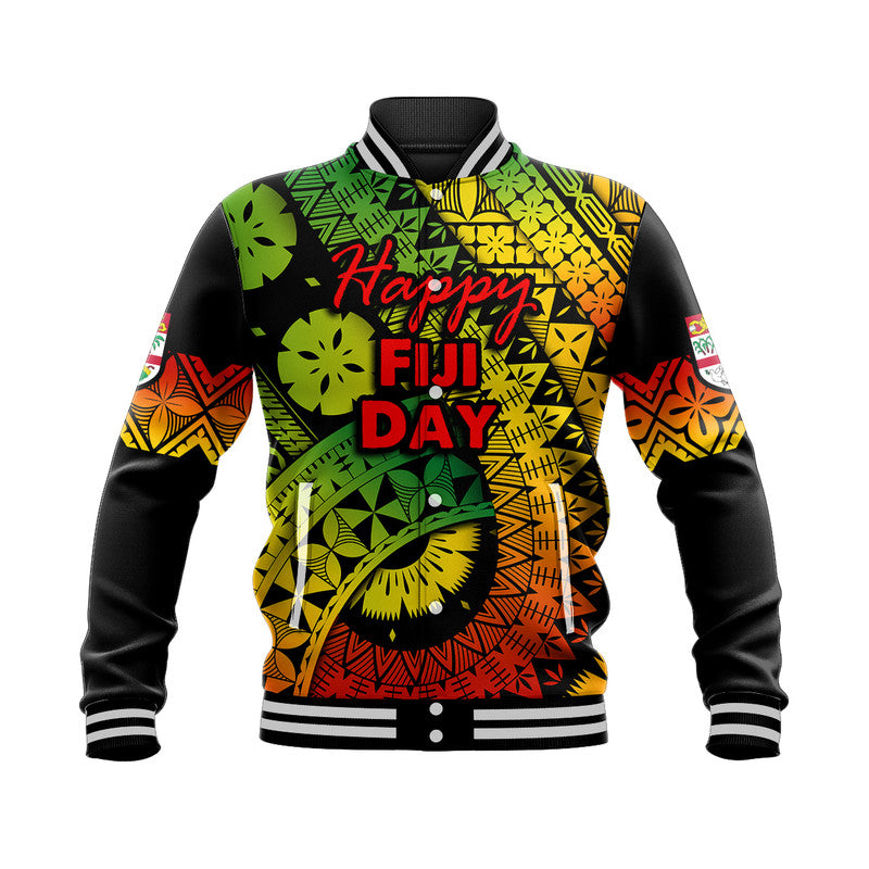 Fiji Day Baseball Jacket Masi Kesa Reggae Style LT9 Unisex Reggae - Polynesian Pride