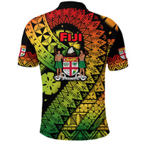 Fiji Day Polo Shirt Masi Kesa Reggae Style LT9 - Polynesian Pride