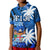 Fiji Coat Of Arms Polo Shirt Masi Tapa Mixed Palm Tree No2 Blue Version LT9 - Polynesian Pride