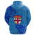 Blue Hoodie Fiji Rugby Polynesian Waves Style - Polynesian Pride