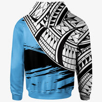 Fiji Custom Hoodie Fiji Flag Style With Claw Pattern - Polynesian Pride