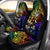 Fiji Car Seat Covers - Rainbow Polynesian Pattern Crest Universal Fit Rainbow - Polynesian Pride