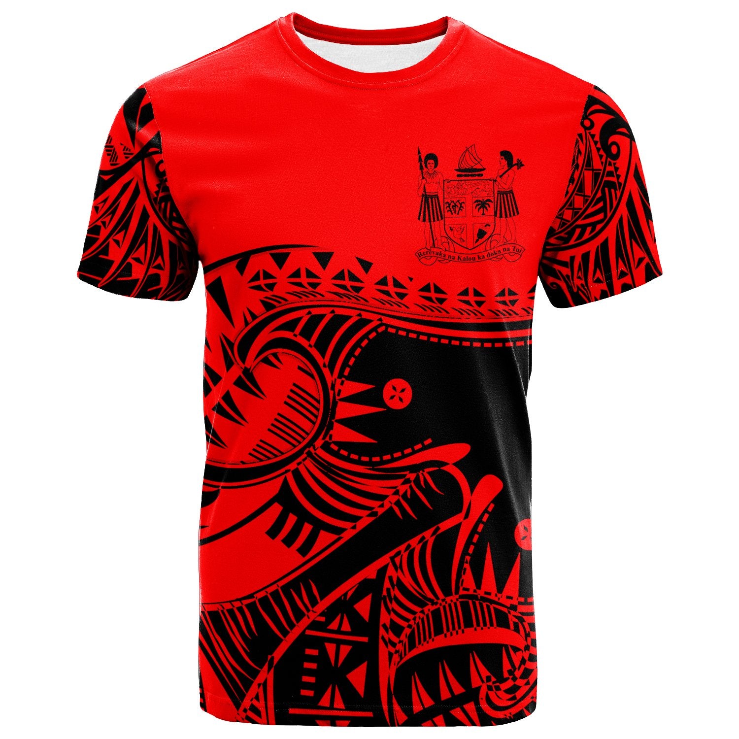 Fiji Custom T Shirt Youthful Dynamic Style Unisex Red - Polynesian Pride