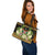 Fiji Leather Tote - Polynesian Gold Patterns Collection - Polynesian Pride