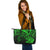 Fiji Leather Tote - Green Color Cross Style - Polynesian Pride