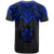 Fiji T Shirt Polynesian Armor Style Blue - Polynesian Pride