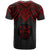 Fiji T Shirt Polynesian Armor Style Red - Polynesian Pride