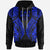 Fiji Hoodie Polynesian Lion Head Blue Style Unisex Blue - Polynesian Pride