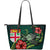 Fiji Polynesian Leather Tote Bag - Green Turtle Hibiscus Green - Polynesian Pride