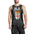 Fiji Men's Tank Top - Tapa Pattern Sport Style Black - Polynesian Pride