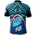 Fiji Polo Shirt Polynesian Pattern With Flag - Polynesian Pride