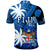 Fiji Coat Of Arms Polo Shirt Masi Tapa Mixed Palm Tree No2 Blue Version LT9 - Polynesian Pride