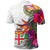 Fiji Polynesian Polo Shirt Hibiscus White Pattern - Polynesian Pride