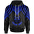 Fiji Custom Hoodie Polynesian Armor Style Blue Unisex Blue - Polynesian Pride