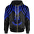 Fiji Custom Zip up Hoodie Polynesian Armor Style Blue Unisex Blue - Polynesian Pride