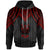 Fiji Hoodie Polynesian Armor Style Red Unisex Red - Polynesian Pride