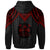 Fiji Hoodie Polynesian Armor Style Red - Polynesian Pride