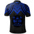 Fiji Polo Shirt Polynesian Armor Style Blue - Polynesian Pride