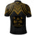 Fiji Polo Shirt Polynesian Armor Style Gold - Polynesian Pride