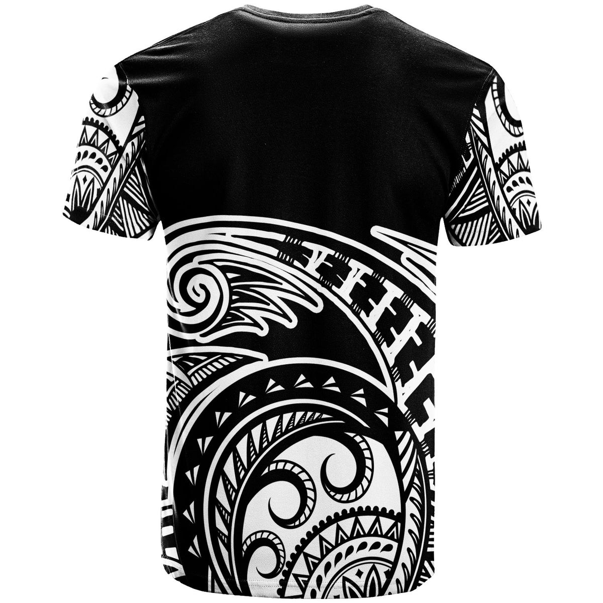 Hawaii Kanaka Maoli T Shirt Ethnic Style With Round Black White Pattern - Polynesian Pride