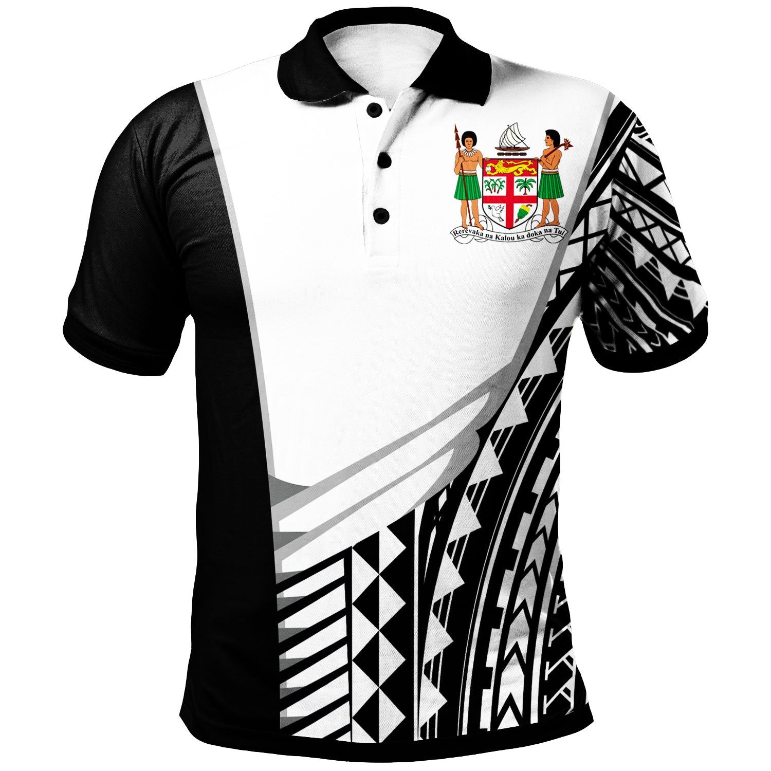 Fiji Custom Polo Shirt Athletes Style Unisex White - Polynesian Pride