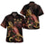 FiJi Short Sleeve Shirt - Custom FiJi Pride With Polynesian Turtle Blooming Hibiscus Gold Unisex Gold - Polynesian Pride