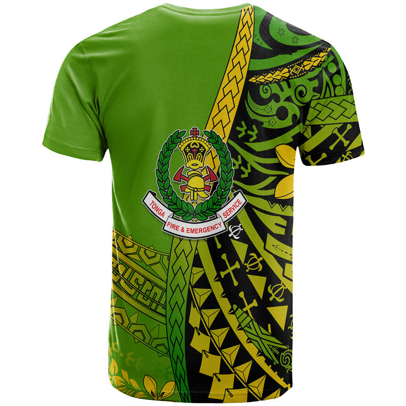 Tonga Fire and Emergency Services T Shirt Polynesian Minimalist Style LT9 - Polynesian Pride