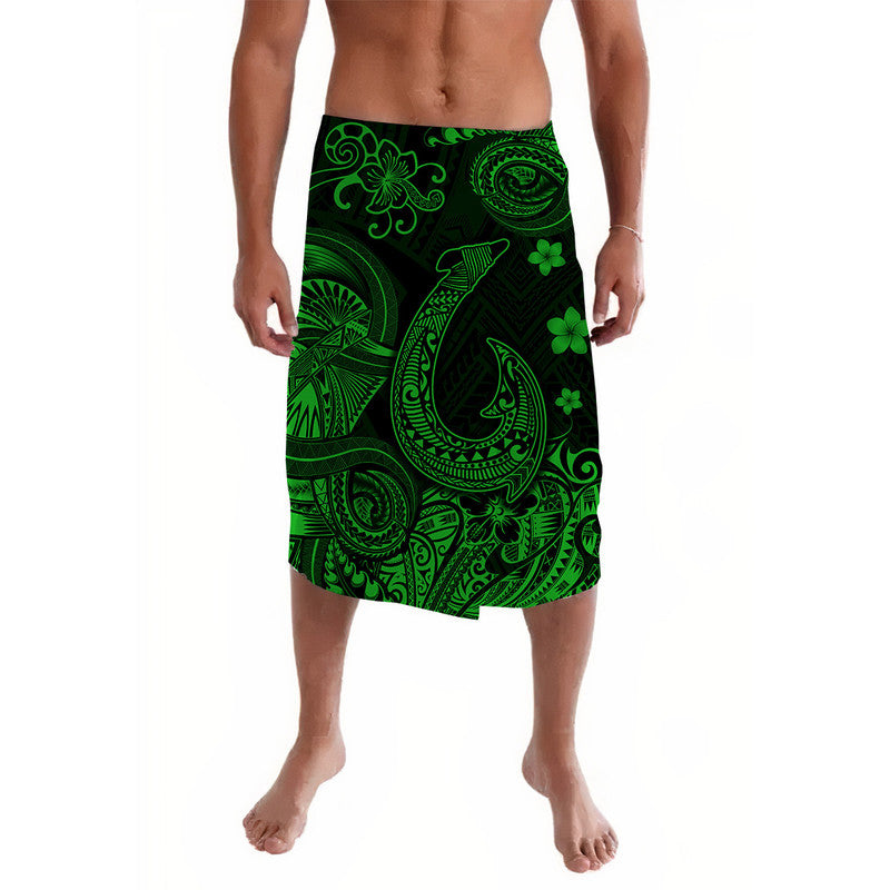 Hawaii Fish Hook Polynesian Lavalava Unique Style Green LT8 Green - Polynesian Pride