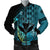 (Personalized) Hawaiian - Kanaka Fish Hook Men's Bomber Jacket - Diamond Style - AH Blue - Polynesian Pride