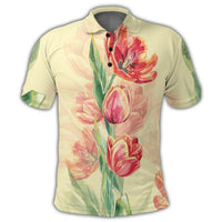 Flower Art Polo Shirt - Polynesian Pride