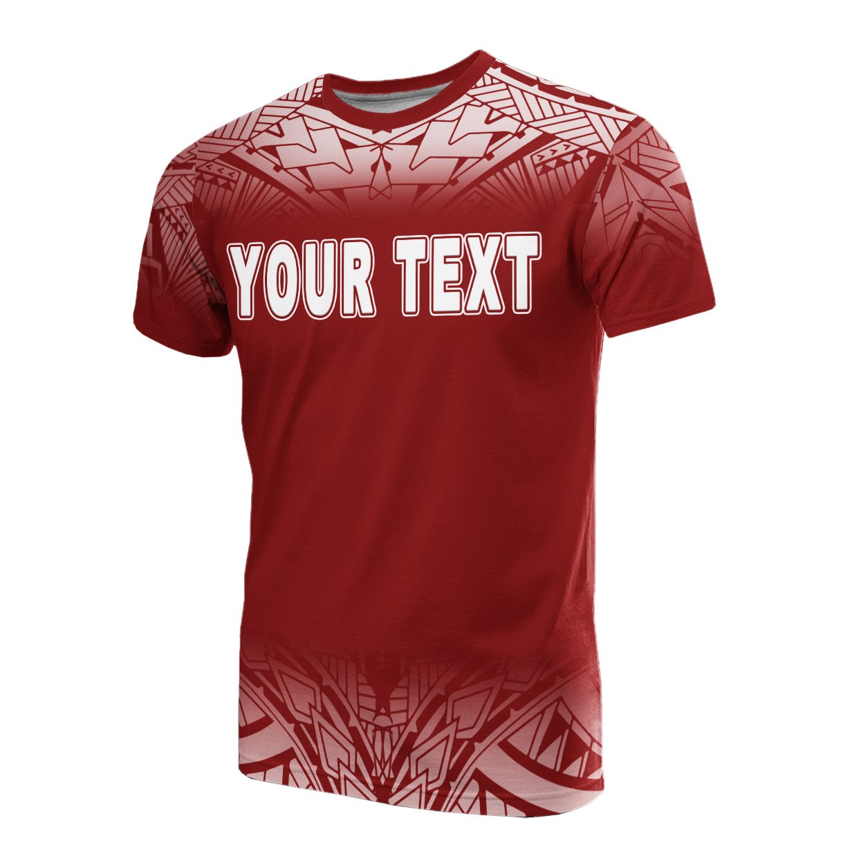 Tahiti Custom T Shirt Fog Red Unisex Red - Polynesian Pride