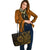 French Polynesia Leather Tote - Wings Style - Polynesian Pride