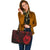 French Polynesia Leather Tote - Red Color Cross Style - Polynesian Pride