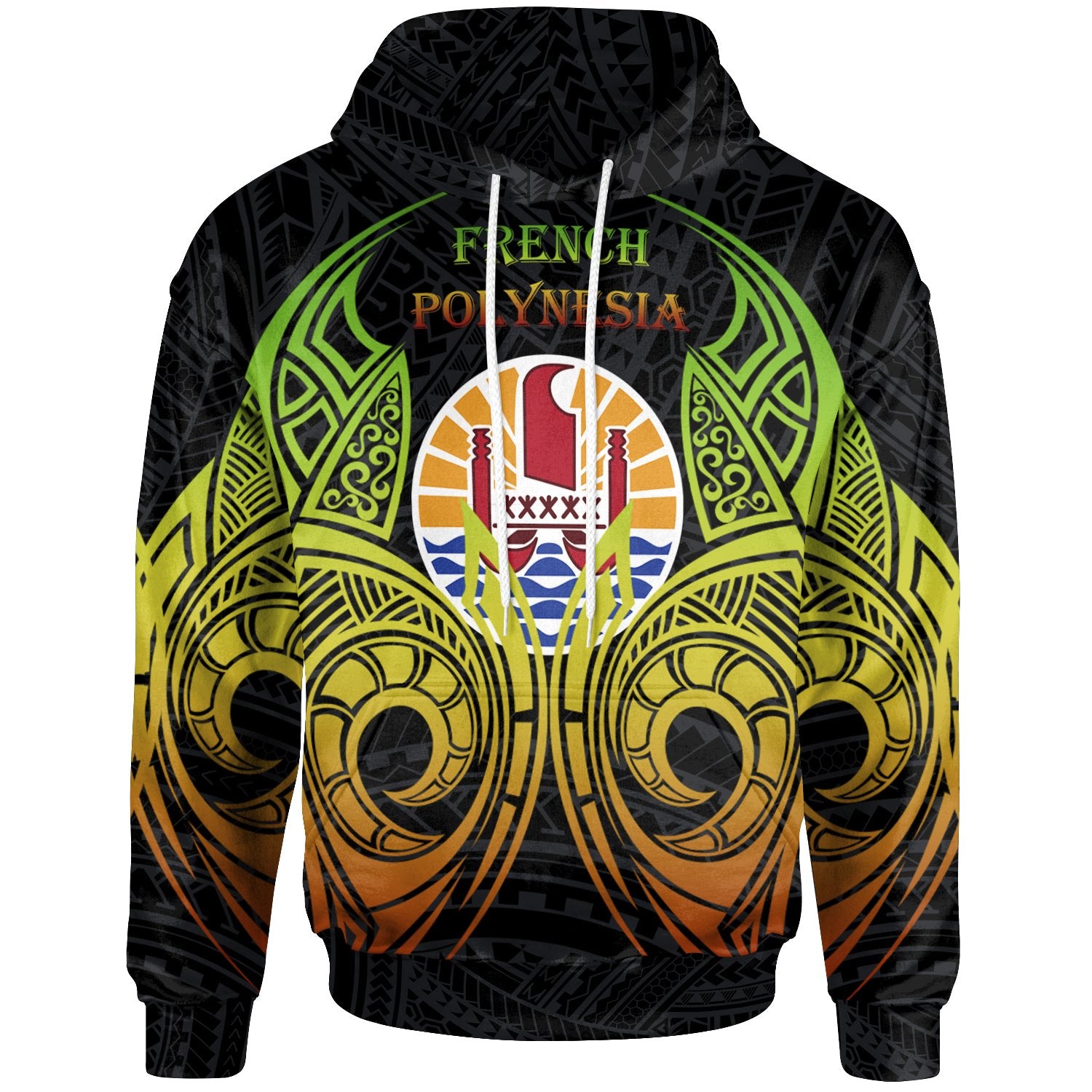 French Polynesia Hoodie Polynesian Reggae Tatoo Unisex Reggae - Polynesian Pride