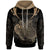 French Polynesia Hoodie Sea Turtle Gold Unisex Black - Polynesian Pride