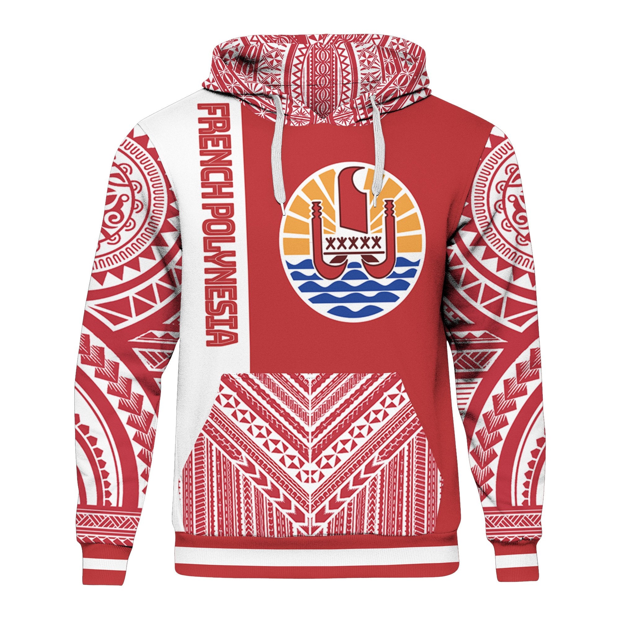 French Polynesia Hoodie Polynesian Special Style Unisex Red - Polynesian Pride