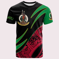Vanuatu T Shirt Symmetrical Lines Unisex Black - Polynesian Pride