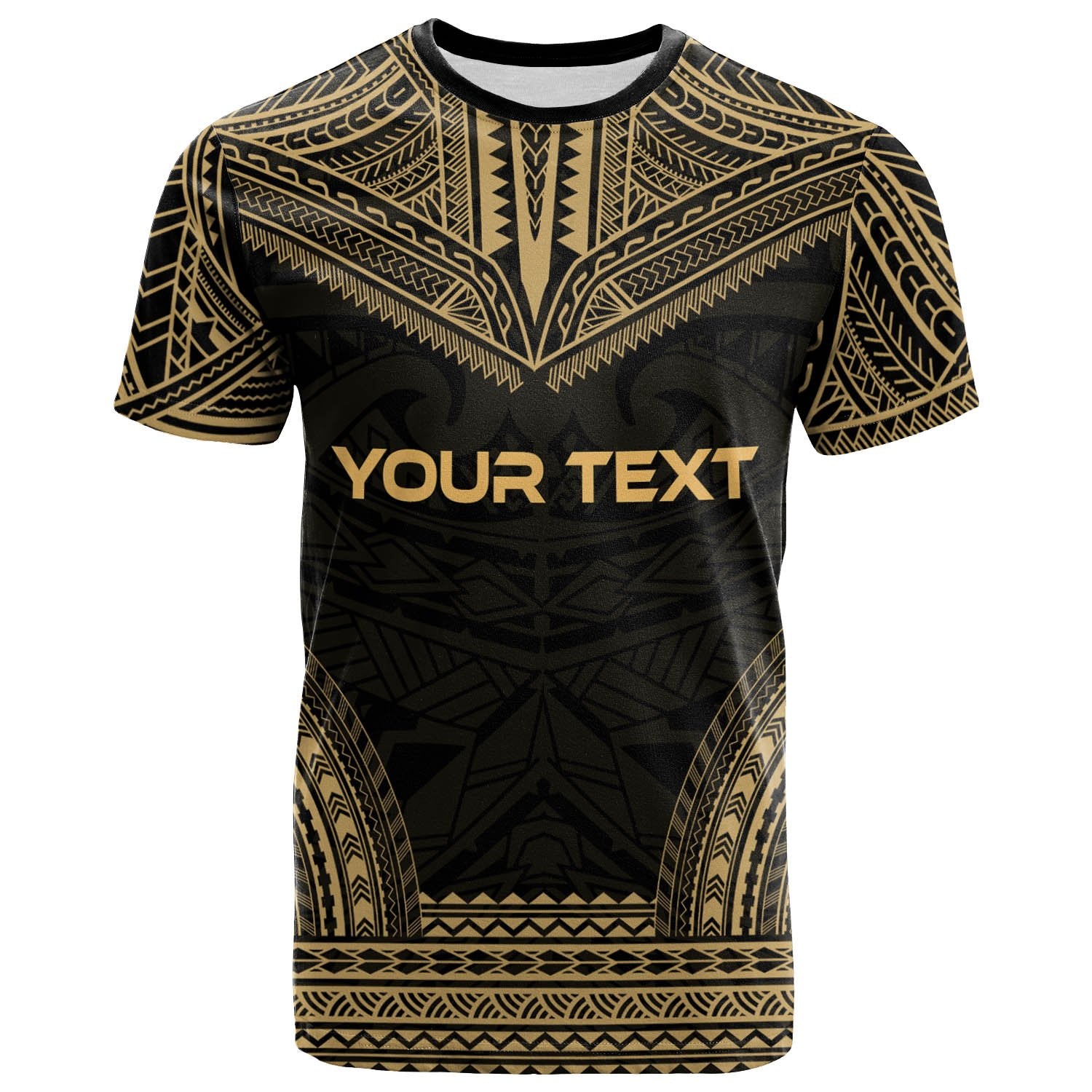 Marshall Islands Custom T Shirt Marshall Islands Flag Polynesian Chief Tattoo Gold Version Unisex Gold - Polynesian Pride