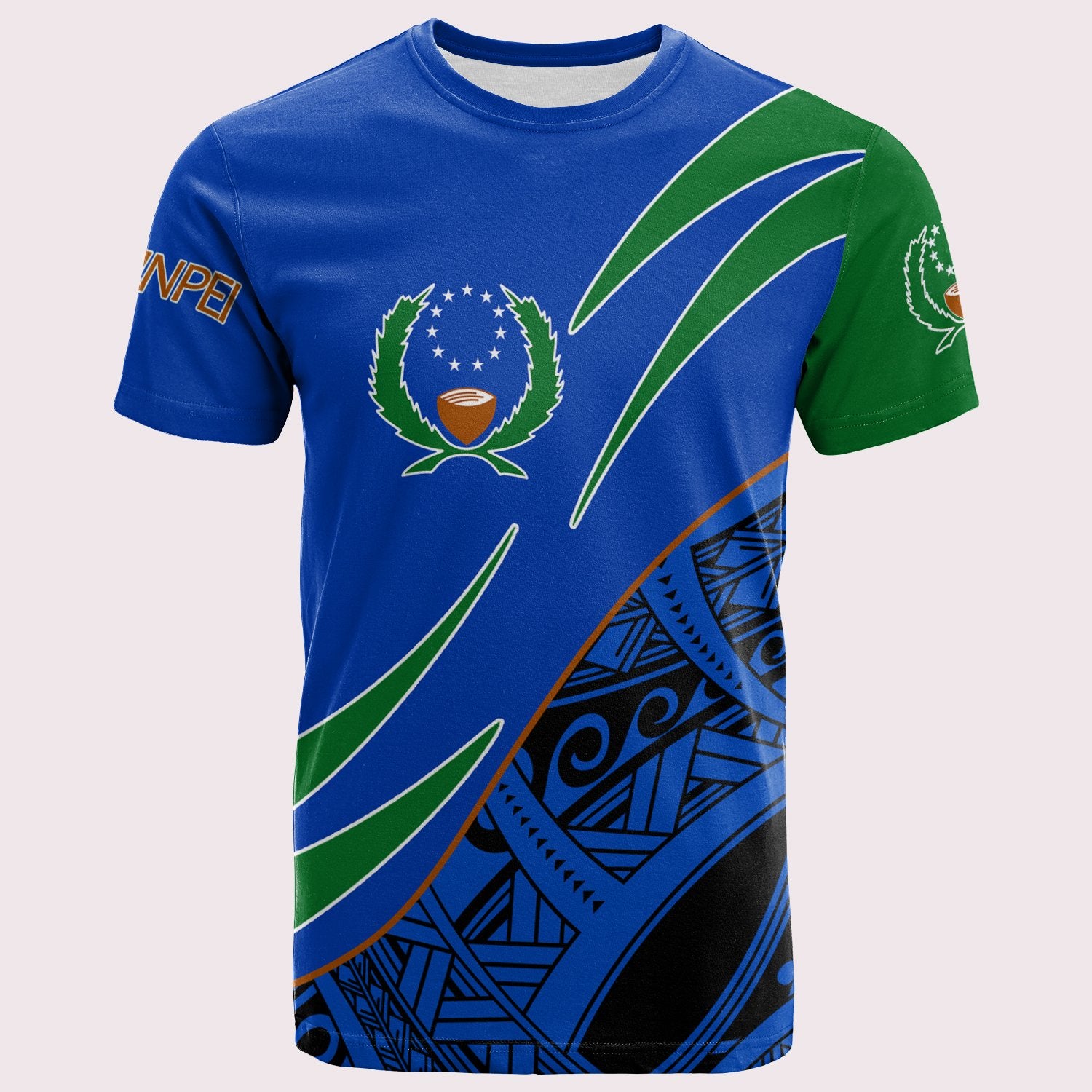 Pohnpei T Shirt Custom Symmetrical Lines Unisex Blue - Polynesian Pride