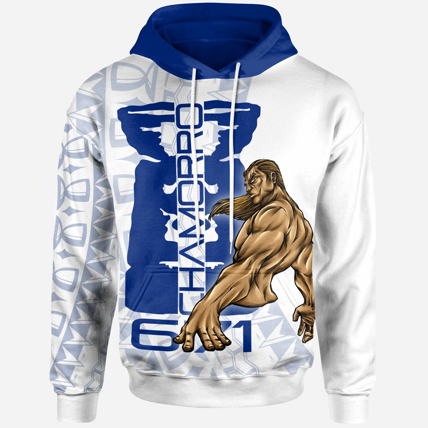 Guam Hoodie Chamorro With Puntan Blue Color Unisex Blue - Polynesian Pride